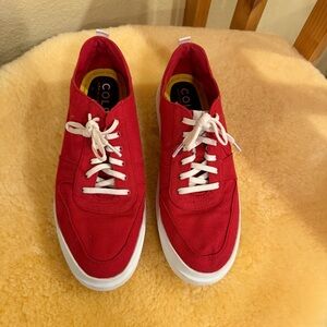 Cole Haan Grandpro Rally Canvas Court Red Sneakers Size 11